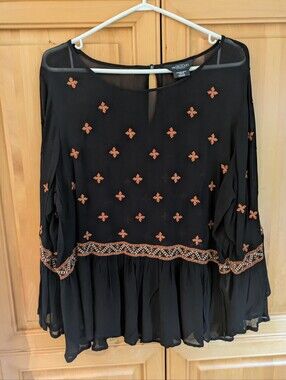 Michel Studio Boho Blouse Size 14